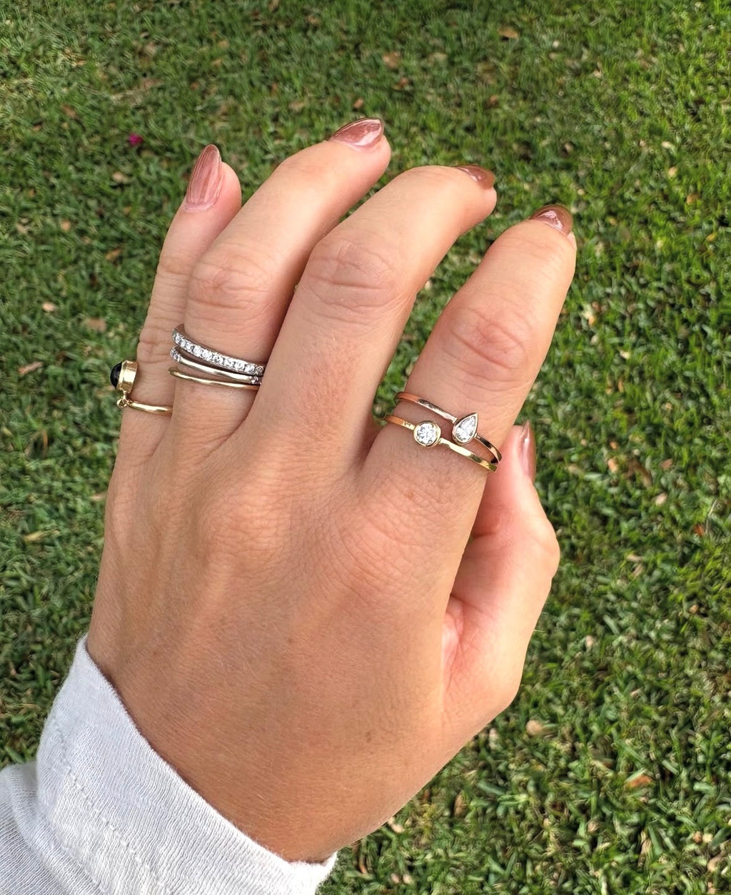 Lola Bezel Stacking Bands