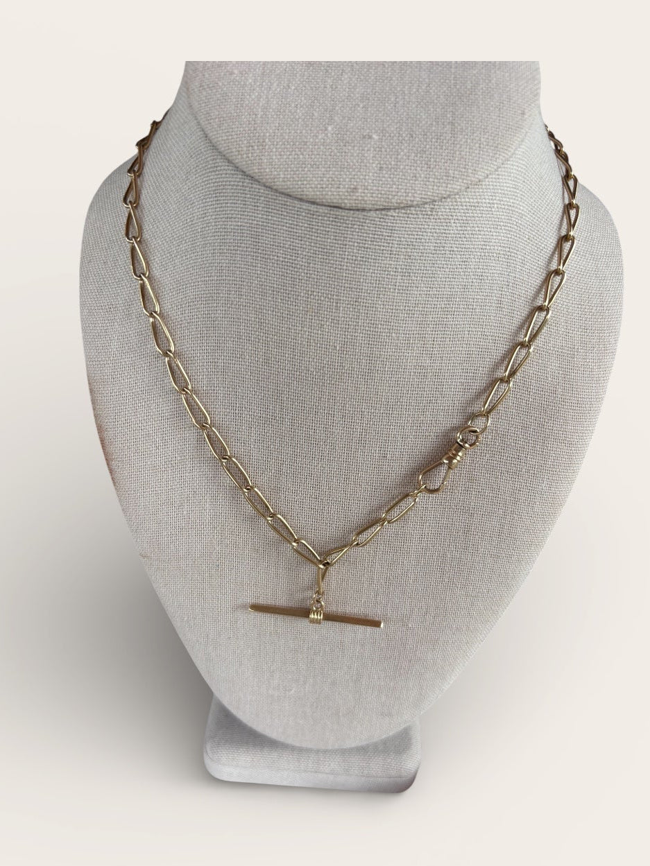 Vintage Paperclip Watch Chain Necklace