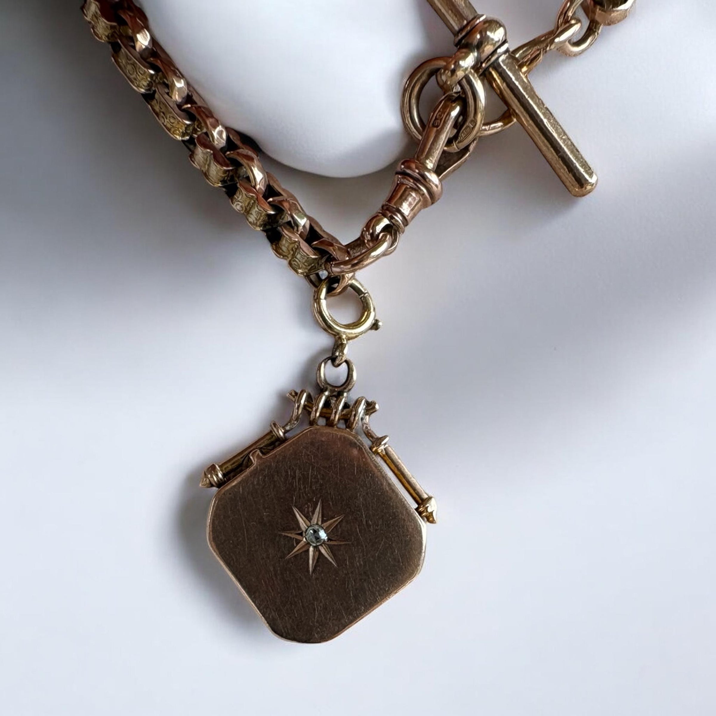 Vintage Square Star Locket