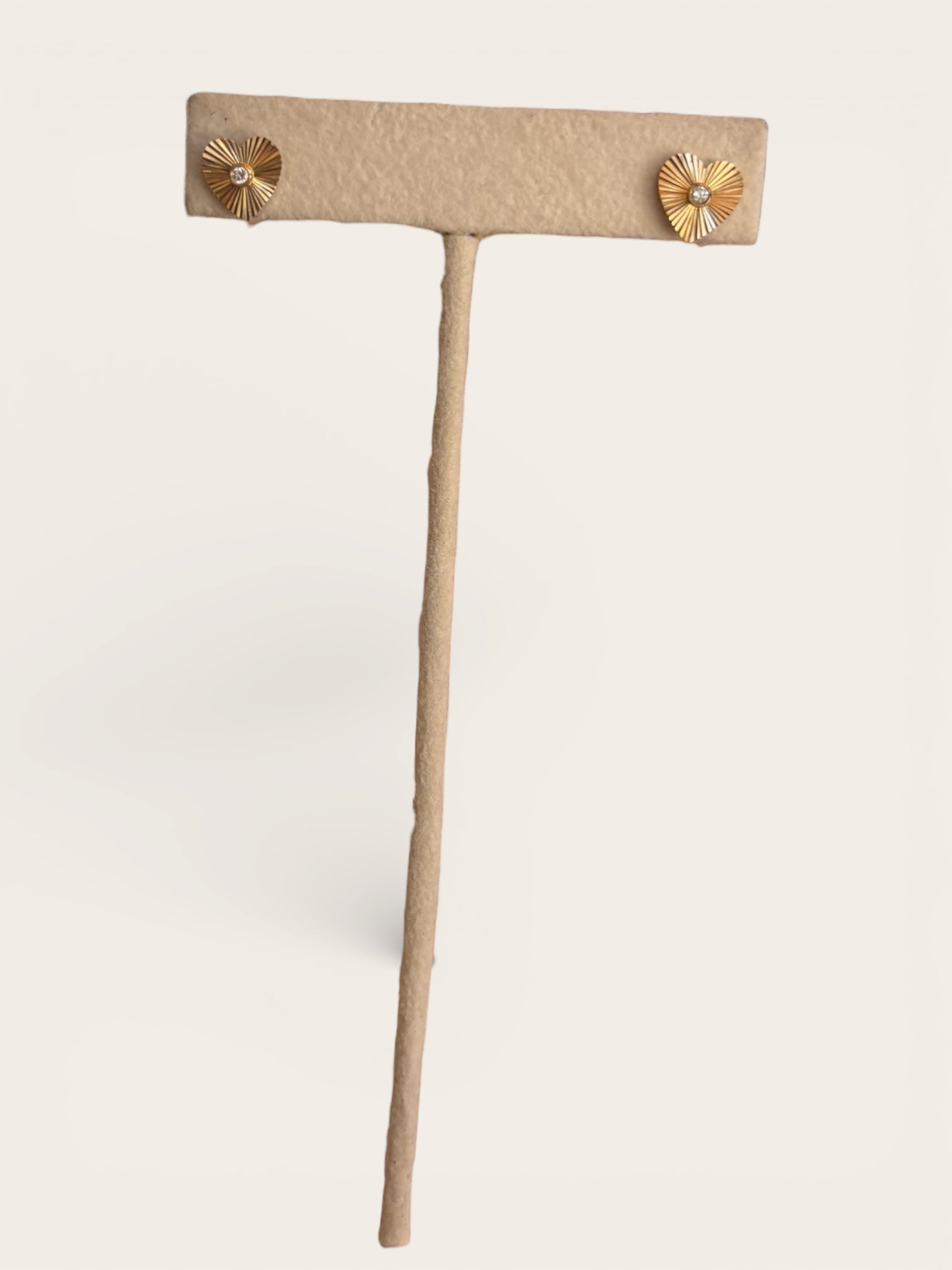 Heart Medallion Stud Earrings